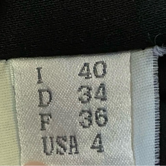 Gunex Made in a Italy Virgin Wool Black Women's Pencil Skirt bejeweled trim - Picture 5 of 9